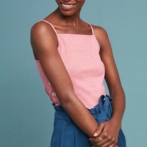 Anthropologie Meadow Rue Square Neck Cropped Tank